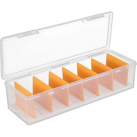 Boîte de rangement pour cartes avec séparateurs, étui à cartes à jouer, organiseur de cartes à collectionner, rangement pour cartes à jouer, rangement pour cartes de sport avec couvercle (1/5)