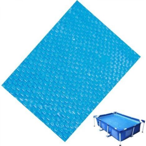 Bâches Bulles Piscine Solaires Rectangulaire/carré Couverture de Piscine Solaire, Protecteur Couvercle De Bain à Remous Anti-Pluie Anti-poussière Protection UV Jardin Extérieur - 220x150cm (1/5)