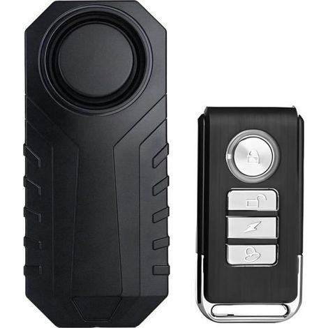 Alarme Antivol Pour Vélo Moto Trottinette - 113 dB Capteur De Mouvement Sans Fil Télécommande 20 M Régulable Sensibilité Volume IP55 - 1 Pièce (1/5)
