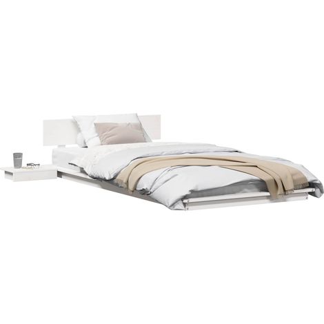 Maison Exclusive - Estructura de cama con cabecera Blanco 100 x 2
