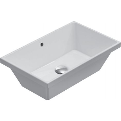 Lavabo en céramique 55x34 cm Globo Stockholm FO056BI Blanc - Céramique