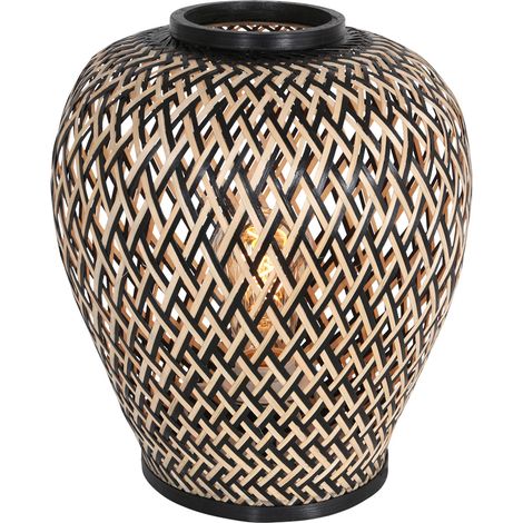 Lámpara de mesa - natural - MAZE - bambú metal - Ø 30cm - E27 - (1/4)