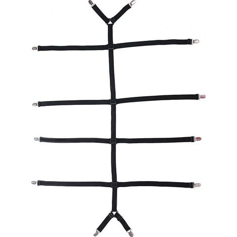Attache Drap Housse,Tendeur Drap Housse élastique Parfait pour Drap-Housse et Drap Plat Draps de Lit, Matelas, Canapé Coussin, Nappes (Noir) (1/4)