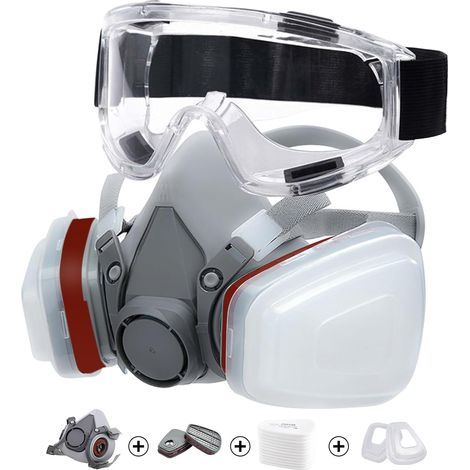 18-in-1 Protective Masks, Painting Masks, Reusable with Dust Filter, Respiratory Gas Mask with Filter for Spraying, Painting, Construction, Chemicals, DIY, Sanding (1/5)