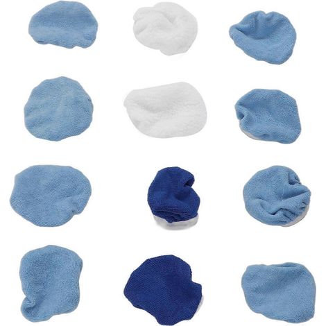 Ensemble de 12 tampons de polissage pour voiture avec housse, en microfibre synthétique hautement absorbante pour le polissage de voitures de 5 à 6 pouces. (1/5)