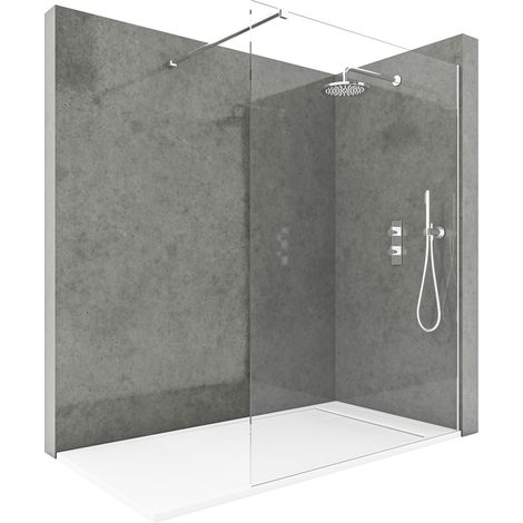 Mampara de Ducha Fija 60x200 cm Vidrio 8 mm Cromo Brillo (1/5)