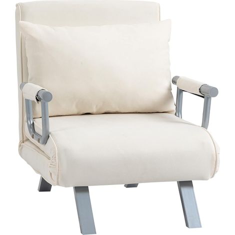 Fauteuil chauffeuse canapé-lit convertible 1 place déhoussable (1/5)