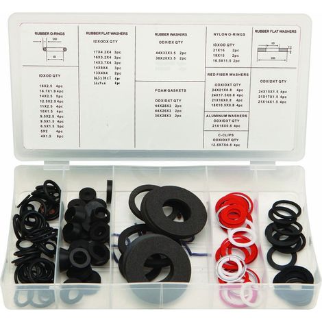 Kit Rondelle Rubinetto 125 pezzi Anelli Piatti di Guarnizione Distanziatori (1/5)