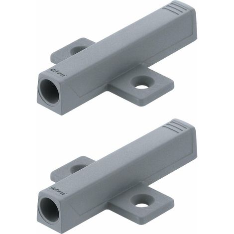2x Adaptateur support en croix à visser Blum 956A1501 79x50mm pour push to open loqueteau de porte Tip-on Charnière Meuble Cuisine Butée Fermeture Piston, gris (1/5)