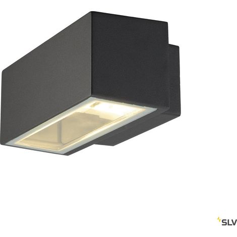 Applique extérieure BOX UP/DOWN gris R7s 78mm/QT-DE12 80W max IP44 - SLV - 232485 (1/5)