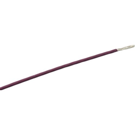Fil électrique RS PRO 0,05 mm² 30 AWG, 300 V, ETFE Marron, 50m ( Prix pour Bobine de 50 Mètres )