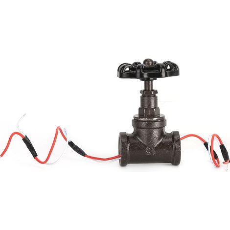 Iron Vintage 1/2in Stop Valve Light Switch with Electric Wire Accessory for Table Pipe Lamp