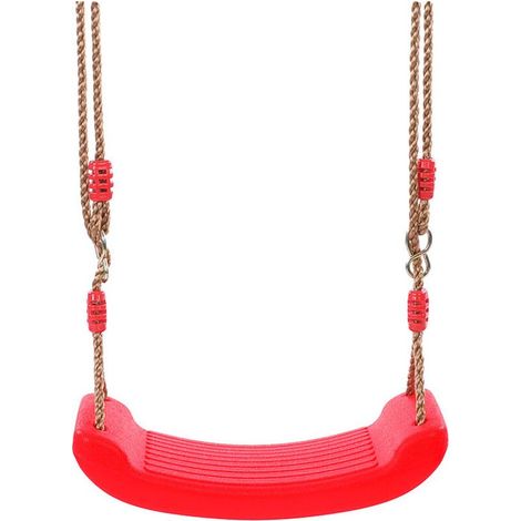 Balançoire d'arbre pour aire de jeux extérieure pour enfants Sièges et balançoires confortables pour enfants à l'intérieur et à l'extérieur (rouge) (1/4)