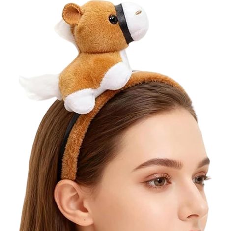 Fascia per capelli - Simpatico copricapo in peluche con personaggi dei cartoni animati  Cappello da donna  Per Halloween, Natale, feste, festival, cosplay, trucco, giardinaggio, uso quotidiano, invern (1/5)
