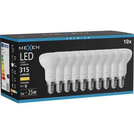 Mexen Nova 10x Ampoule LED E14, R50, 3W, Chaude - 3000K, 315 lm - L103-E14-0330-01x10 (1/3)