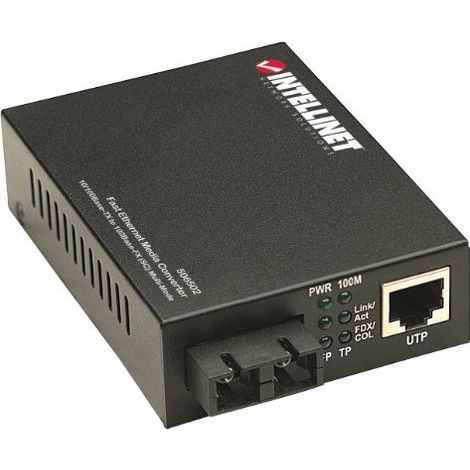 Intellinet Convertidor Multimedia Fibra Óptica RJ45 100 Mb/s (1/5)