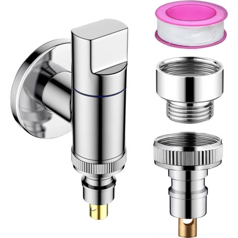 Waschmaschinenarmaturen, Waschmaschinenanschlüsse, Magnetventile, Eckventile, Absperrventile, Silber