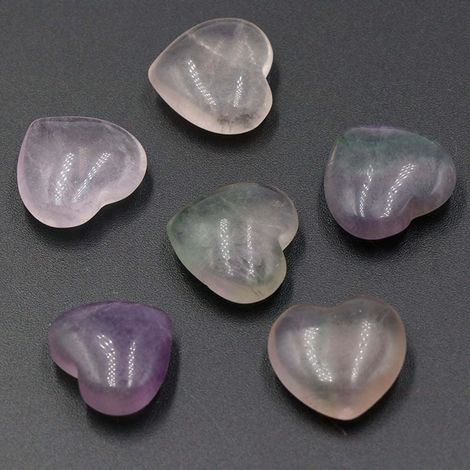 Agate - Pierre Naturelle En Forme De Cœur - 20 mm - Décoration DIY - Sans Trou - Lot De 1 (1/2)