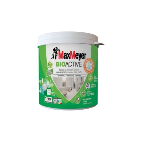 MaxMeyer BIOACTIVE A+, Idropittura Antimuffa per Interni, Bianco, 0.75L