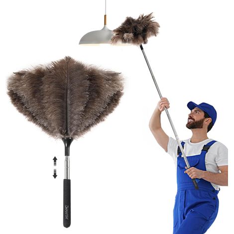 Plumeau En Autruche Extensible 1M Brosse À Poussière Élastique Plumes Naturelles Pour Maison Voiture (1/5)