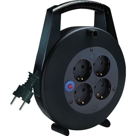 Brennenstuhl Kabelbox Vario Line, Kabellänge 15 m mit 4 Schutzkontakt-Steckdosen