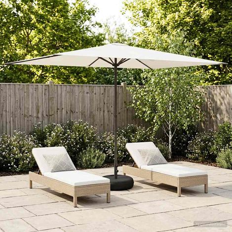 Paraguas de Jardín con Base 200 x 300 cm Poliéster Rectangular