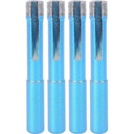 4-teiliges Lochbohrer-Set, diamantblau, 10 mm, für Granit, Beton und Marmor