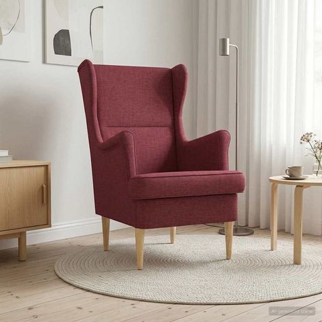 vidaXL poltrona Rosso Vino Tessuto (1/5)