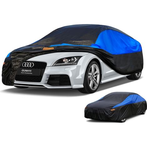 Bâche Voiture Exterieur Respirante et Étanche pour Tous Temps, Housse Voiture Protection Anti-UV Contre, la Poussière, Universelle pour Porsche 718 Cayman, Z4, 350Z(Longueur Jusqu'a 450 CM) 3M,1-Pour  (1/5)