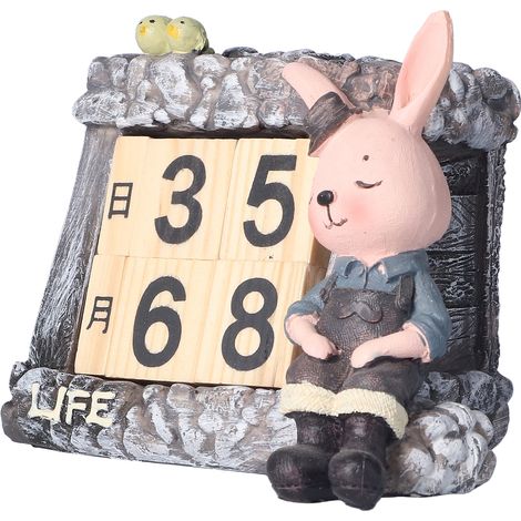 Calendrier Lapin Créatif pour Décoration de Mariage, Bureau et Meuble TV (1/5)