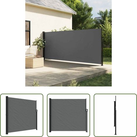 vidaXL Brise-vue jardin - Store latéral rétractable Anthracite 180 x 300 cm (1/5)