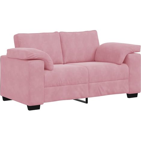 vidaXL Divano Divanetto Rosa 120 cm in Velluto (1/5)