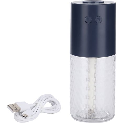 Tragbarer, leiser USB-Luftbefeuchter mit LED-Anzeige für Büro und Schlafzimmer – Dunkelblau
