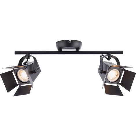 BRILLIANT Lampe Movie LED Spotrohr 2flg schwarz matt 2x LED-PAR51, GU10, 5W LED-Reflektorlampen inklusive, (380lm, 3000K) Köpfe schwenkbar (1/5)