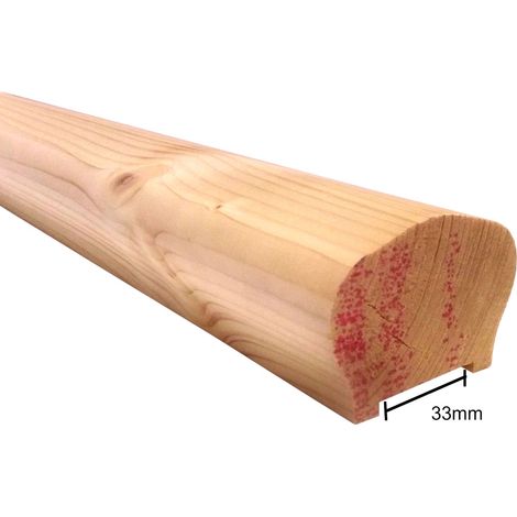 CORRIMANO PINO CM. 6.2X4.5X300 GREZZO