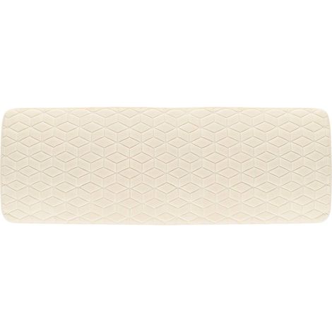 Tapis dessin geometrique microfibre 40x120 cm - ivoire - Tendance (1/4)