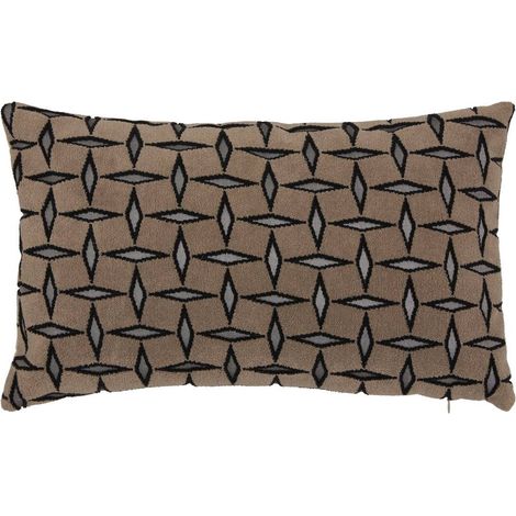 Cuscino diamant 50x30cm grafico jacquard marrone - Atmosphera créateur d'intérieur