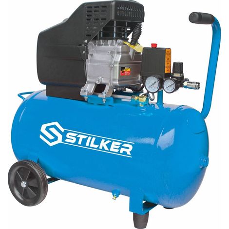Compresseur coaxial 50L 8 bar 2CV 230V mono STILKER 11217