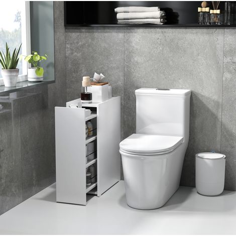 mobile contenitore 47x25x66,5 cm bagno bianco slim mini OKMYHOME (1/5)
