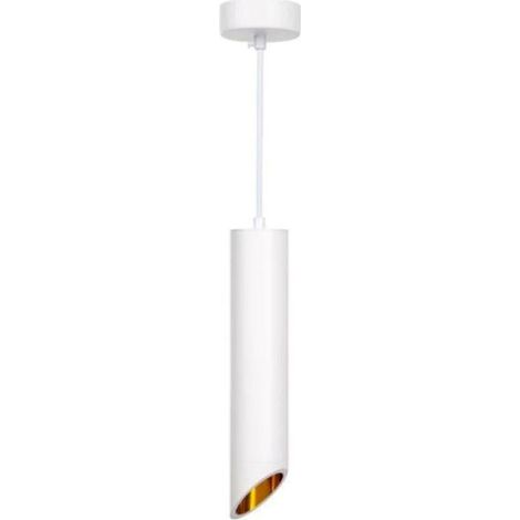 Suspension Luminaire Biseautée GU10 IP20 30cm - Blanc/Or - SILUMEN (1/5)