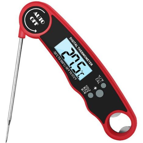 Thermomètre À Viande - Numérique - Plage 58 À 572 °F - Précision ±1 °F - Sonde 11,7 Cm - Étanchéité IPX7 - Pour Cuisson Four Grillades Liquides - 1 Pièce (1/4)