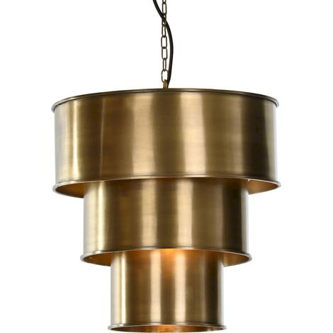 Suspension triple niveaux dorée pour élégance intérieure - Or chic métallique (1/5)