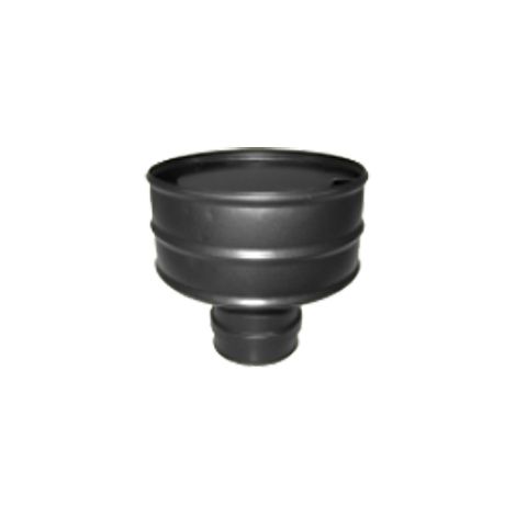 Sivac – Chapeau anti-intempérie noir 100mm – Évite l'introduction de neige et pluie – Conduit fumisterie – Accessoire professionnel