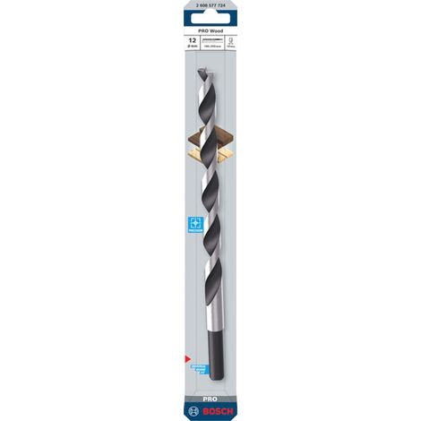 Bosch PRO Holzspiralbohrer Wood, 12x190x250 mm