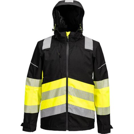 Chubasquero PW3 Alta Visibilidad Clase 1 Lluvia Extrema PW368 XL Amarillo/Negro (1/2)