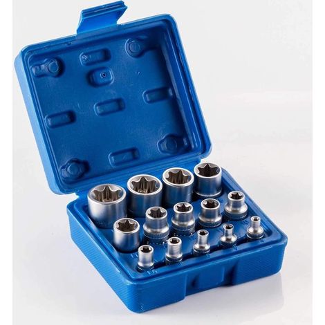 Juego profesional de llaves de vaso de 14 piezas,1/4",1/2" y 3/8",Acero cromo-vanadio de alta calidad,Juego de llaves de vaso (1/4)