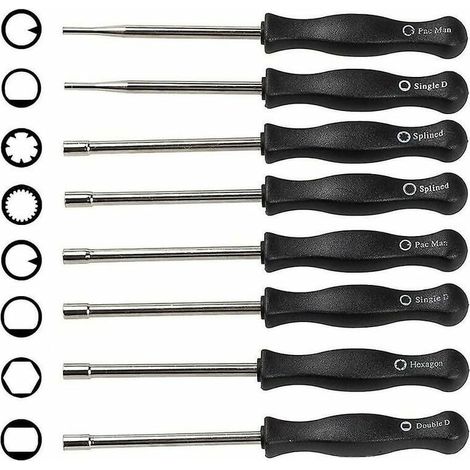 Tournevis De Reglage De Carburateur - Poignee Carree - Pour Tondeuse Tronconneuse Souffleur Taille-Haie - Ensemble De 8 Pieces