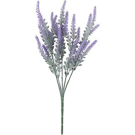 Bouquet De Lavande Artificielle - Fleur Séchée Synthétique Pour Décoration Intérieure - Idéal Pour Mariage Bureau Jardin Maison - 2 Pièces (1/2)