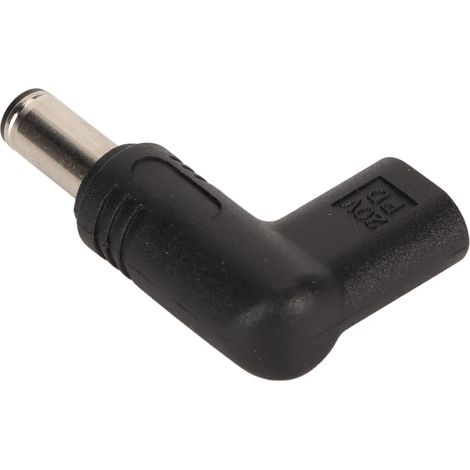 Adaptateur USB Type-C femelle vers connecteur 6,0 x 3,7 mm, charge rapide PD 100 W, adaptateur USB-C vers CC coudé à 90° (1/5)
