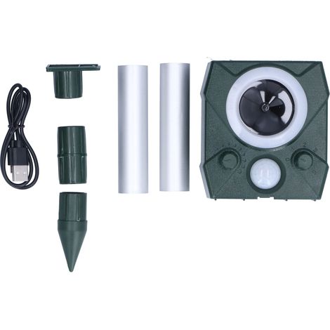 Solar Animal Repeller Smart Ultrasonic Mouse Animal Repellent for Farm Garden Yard Orchard